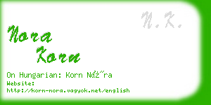 nora korn business card